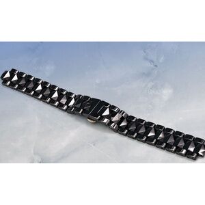 INVICTA Ceramics 16mm Watch BRACELET Band BLACK Pyramid Link Ceramic 1062 1063